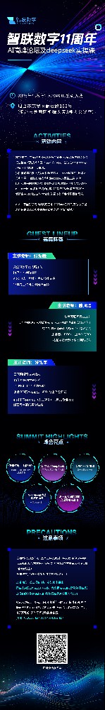 智聯(lián)數(shù)字11周年之AI高峰論壇及deepseek實(shí)操課火熱報(bào)名中~